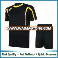 Cheap plain uniforms good quality sublimation print football jersey tops and shorts dri fit wholesale soccer jersey set